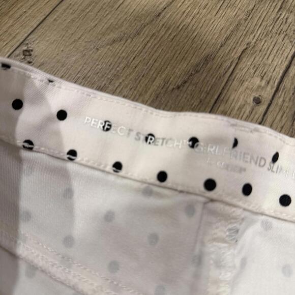 Chico's Size 1 (Medium) White Polka Dot Capri Pants - Picture 2 of 3